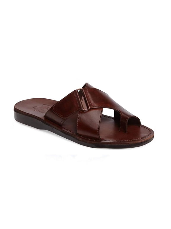 Asher - Leather Slide On Sandal - Mens Sandals