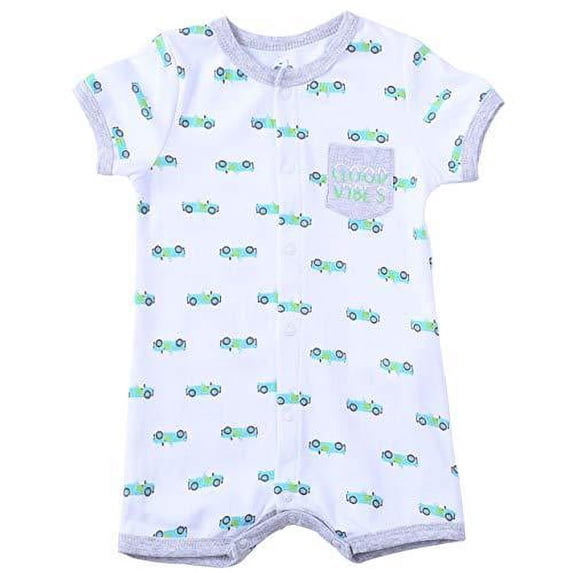 Asher & Olivia Baby Boy Romper Jump Suit Short Sleeve Jumper Coverall Jumpsuit