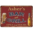 thumbnail image 1 of Asher's Red Bar and Grill Rustic Sign Decor 8x12 208120045308, 1 of 1