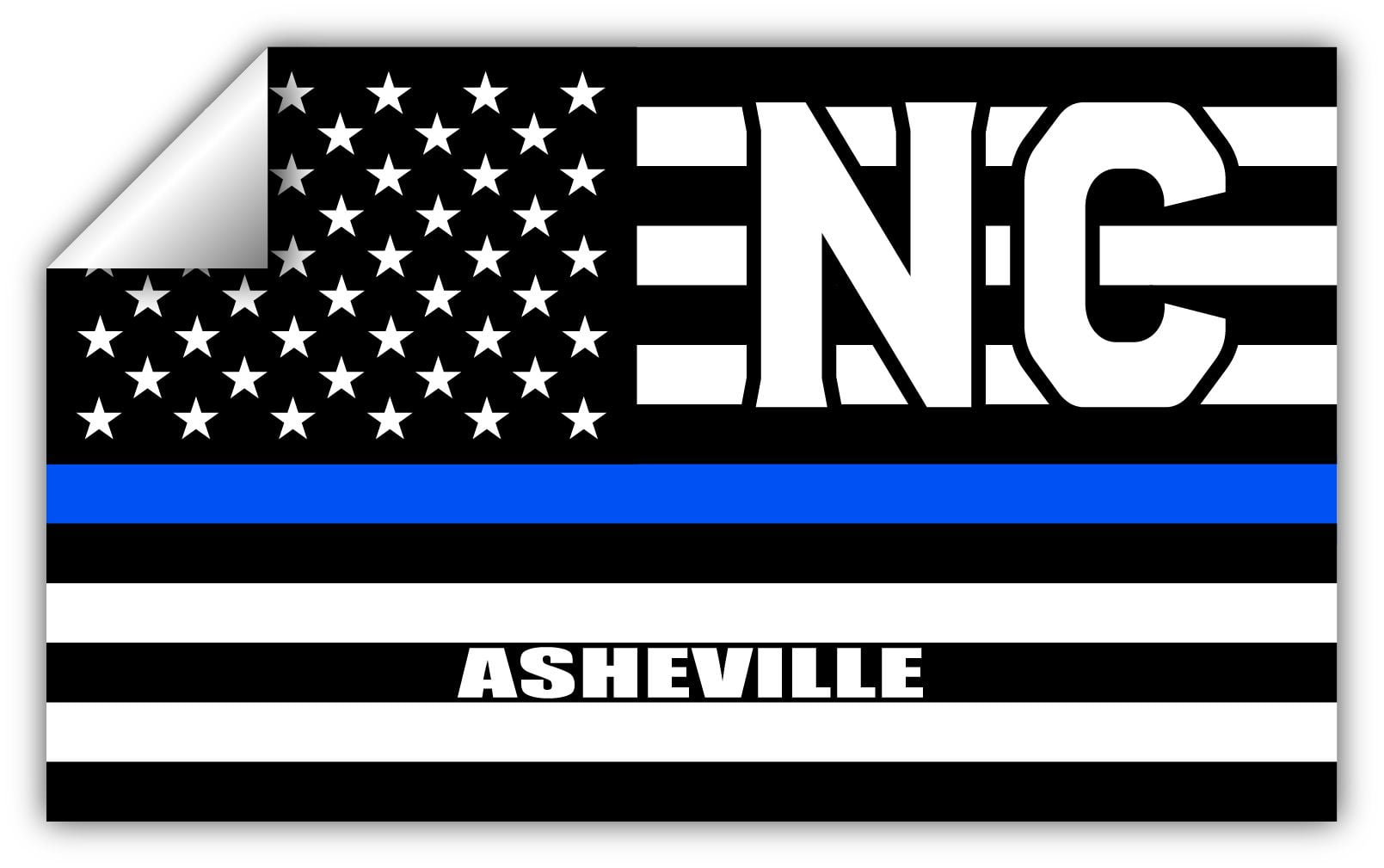 Asheville NC North Carolina Buncombe County Thin Blue Line Stealthy USA ...