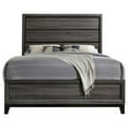 thumbnail image 1 of Asheville Panel Bed, King, Gray Wood, Modern (Headboard, Footboard, Rails, Slats), 1 of 4