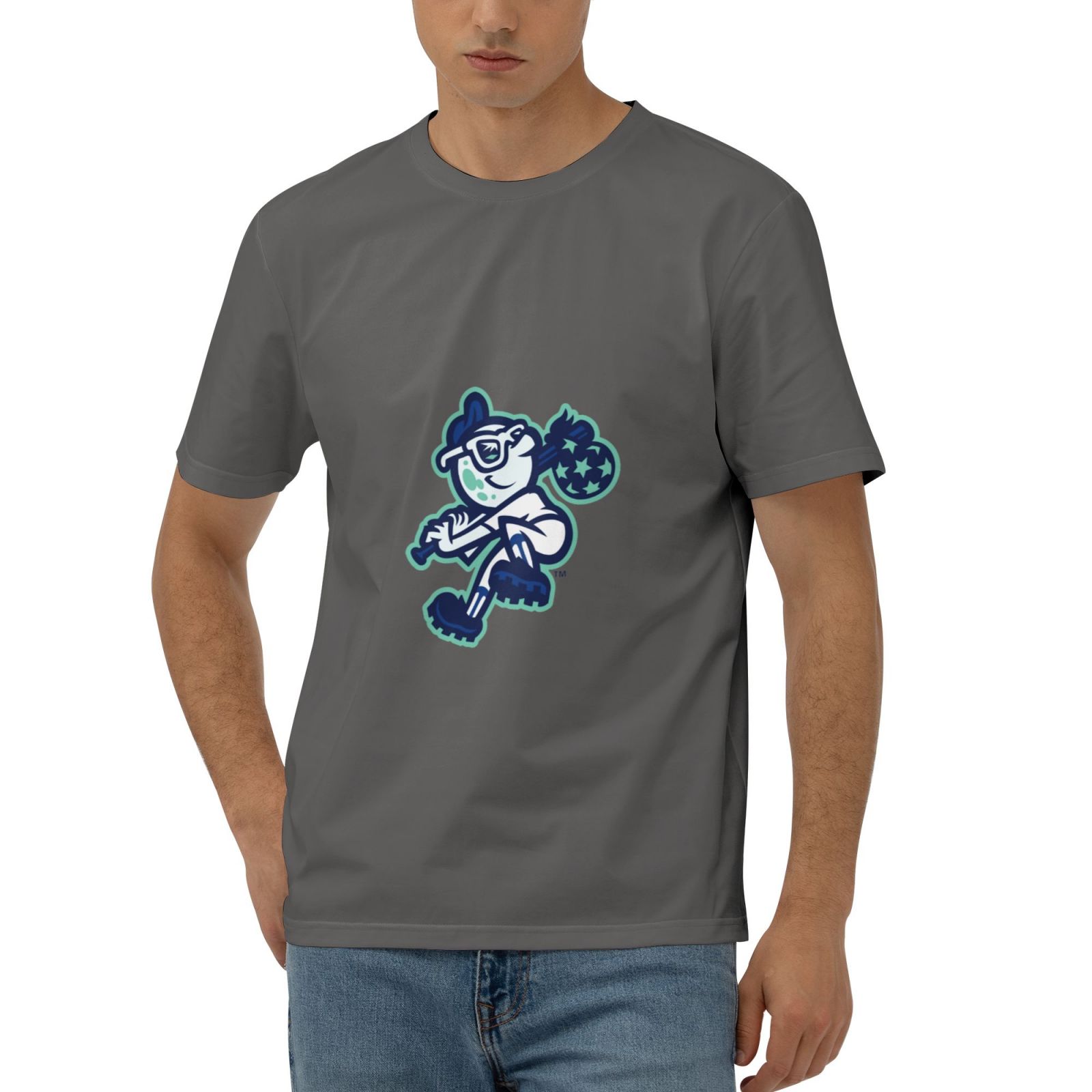 Asheville Tourists Casual Comfortable Cotton Round Neck Men'S Short
