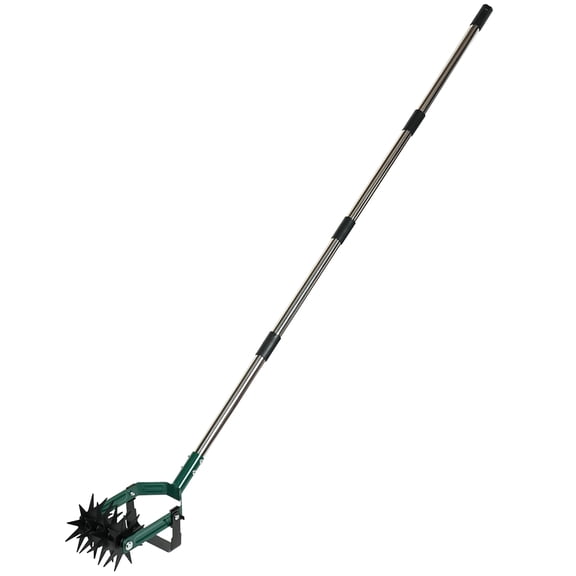 Ashfield & Harkness: 2-In-1 Rotary Cultivator & Weeder - Lawn & Garden Tool, 70" Adjustable Handle Rolling Tiller, Soil Loosening, Sturdy Tines-Blade