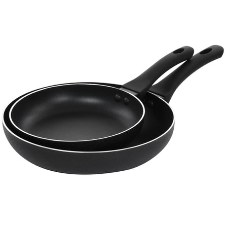 Ashford 2 Piece Nonstick Aluminum Frying Pan Set in Black