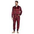 thumbnail image 1 of Ashford & Brooks Men's Adult Mink Fleece Hooded One-Piece Union Suit Pajamas, 1 of 5