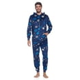 thumbnail image 1 of Ashford & Brooks Men's Adult Mink Fleece Hooded One-Piece Union Suit Pajamas, 1 of 5