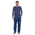 thumbnail image 1 of Ashford & Brooks Men's Jersey Knit Long-Sleeve Top and Mink Fleece Bottom Pajama Set, 1 of 5