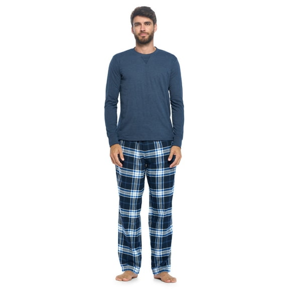 Ashford & Brooks Men’s Long-Sleeve Top Flannel Pants Pajama Sleepwear Set