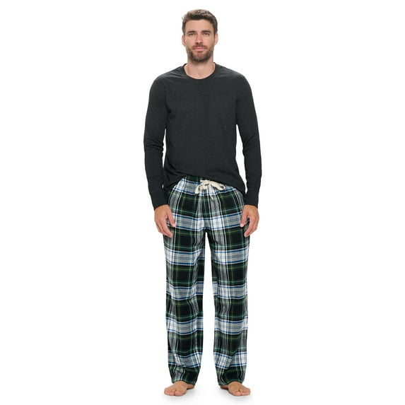 Ashford & Brooks Men’s Long-Sleeve Top Flannel Pants Pajama Sleepwear Set