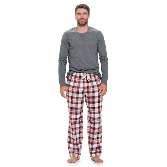 Ashford & Brooks Men’s Long-Sleeve Top Flannel Pants Pajama Sleepwear Set