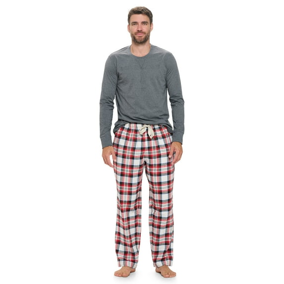 Ashford & Brooks Men’s Long-Sleeve Top Flannel Pants Pajama Sleepwear Set
