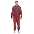 thumbnail image 1 of Ashford & Brooks Mens Flannel Hooded One Piece Pajama Union Jumpsuit, 1 of 5