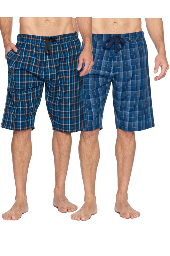 Mens Woven 2 Pack Sleep Shorts Jam for Male