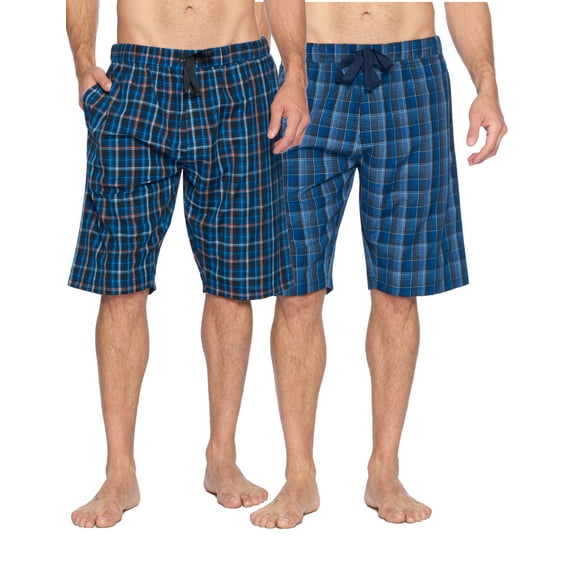 Ashford & Brooks Mens Woven 2 Pack Sleep Shorts Jam for Male