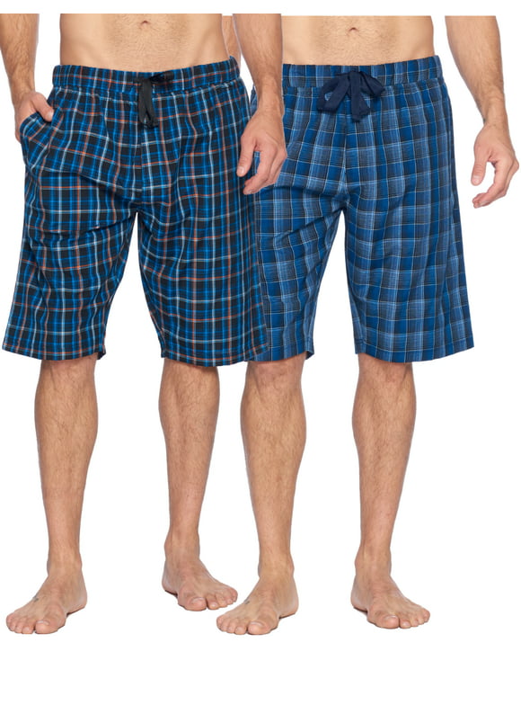 Ashford & Brooks Mens Woven 2 Pack Sleep Shorts Jam for Male