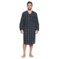 thumbnail image 1 of Ashford & Brooks Mens Woven Long Sleep Shirt Nightshirt, Black/Grey/White, XL, 1 of 4