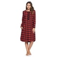 thumbnail image 1 of Ashford & Brooks Women's Flannel Plaid Long Sleeve Nightgown, 1 of 5