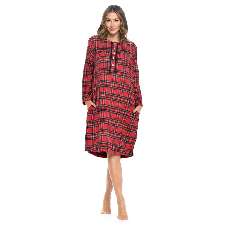 Flannel store nightgowns walmart