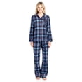 thumbnail image 1 of Ashford & Brooks Women's Flannel Plaid Pajamas Long Pj Set - Navy/Pink - 3X-Large, 1 of 5