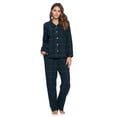 thumbnail image 1 of Ashford & Brooks Women's Flannel Plaid Pajamas Long Sleeve Button Down Pj Set, 1 of 6