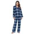 thumbnail image 1 of Ashford & Brooks Women's Flannel Plaid Pajamas Long Sleeve Button Down Pj Set, 1 of 6
