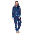 thumbnail image 1 of Ashford & Brooks Women's Fleece Hooded One Piece Pajama Union Jumpsuit, 1 of 5
