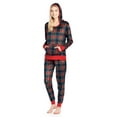 thumbnail image 1 of Ashford & Brooks Women's Mink Fleece Hoodie Pajama Set - Black Stewart Plaid - 2X-Large, 1 of 2