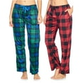 thumbnail image 1 of Ashford & Brooks Women's Plush Mink Fleece Pajama Sleep Pants 2 Pack, 1 of 6