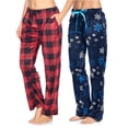 thumbnail image 1 of Ashford & Brooks Women's Plush Mink Fleece Pajama Sleep Pants 2 Pack, 1 of 6