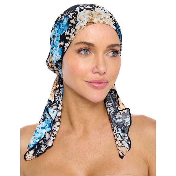 Ashford & Brooks Women's Pretied Printed Fitted Headscarf Chemo Bandana