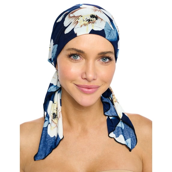 Ashford & Brooks Women's Pretied Printed Fitted Headscarf Chemo Bandana