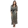 thumbnail image 1 of Ashford & Brooks Women's Satin Lace Long Kimono Robe, 1 of 4