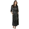 thumbnail image 1 of Ashford & Brooks Women's Satin Lace Long Kimono Robe, 1 of 4