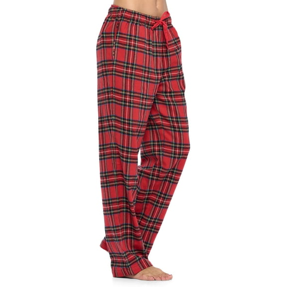 Ashford & Brooks Women's Super Soft Flannel Plaid Pajama Sleep Pants