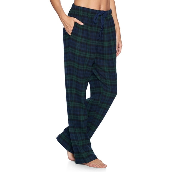 Ashford & Brooks Women's Super Soft Flannel Plaid Pajama Sleep Pants