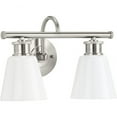 thumbnail image 1 of Ashford Collection Two-Light Brushed Nickel and Opal Glass Farmhouse Style Bath Vanity Wall Light, 1 of 2