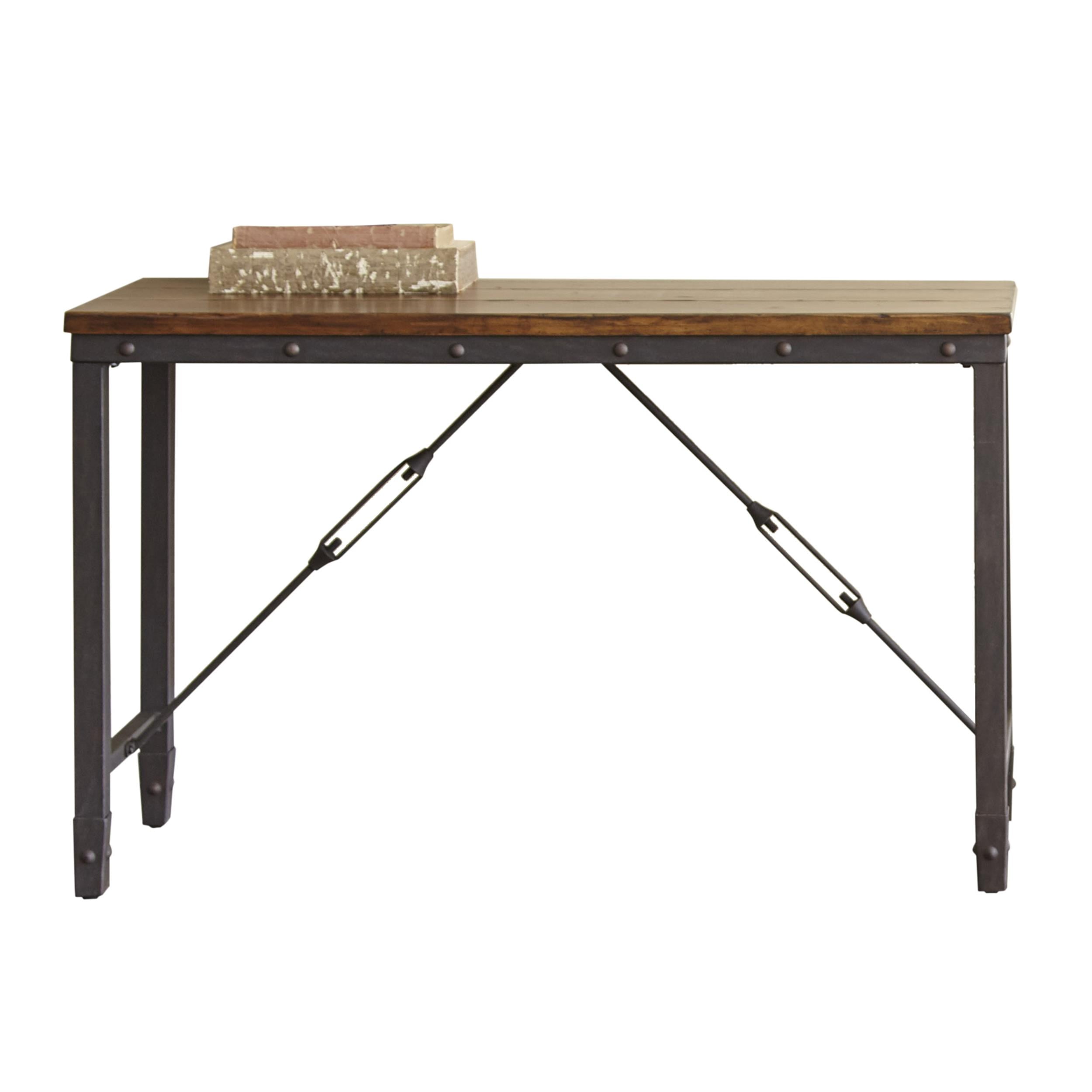 Ashford Industrial Gray-Brown Rectangular Console Table