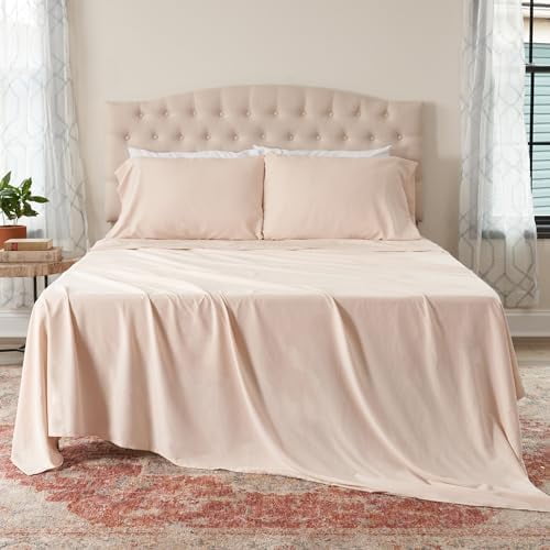 Ashford Home Essentials 4-Piece California King Sheet Set – 1500 Thread Count Microfiber Bedding – Deep Pocket Fitted Sheet – Sand Dollar Taupe