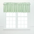 thumbnail image 1 of Ashford Sage Green Gingham 100% Cotton Set of 2 Window Valances 15.5" x 72", 1 of 9