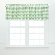 Ashford Sage Green Gingham Checkered Gingham Cotton 16 x 72 Curtain Valance