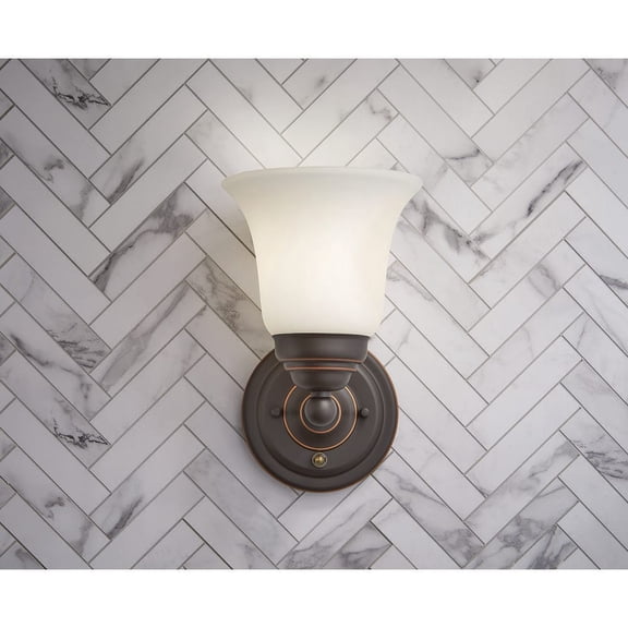 Ashhurst 1-Light ORB Wall Sconce with Switch
