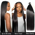 thumbnail image 1 of ASHINE 28 inches Luxury Salon Brazilian Virgin Bundles 110% Human Hair Straight Wigs Glossy Hairbundles, 1 of 1