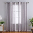 thumbnail image 1 of Ashion Sheer Curtains 54 Inches Long for Living Room Bedroom 2 Panels Bathroom Curtain Window Grommet, Faux Linen Window Treatments Semi Curtain, 52"X54", 1 of 8