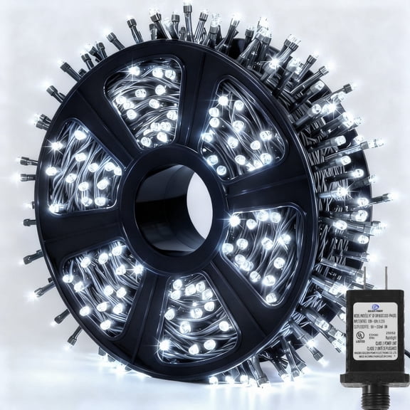 Aship 2000LED Christmas Light String, 164Ft Cold White Plug in Christmas Tree Lights with 8 Modes & Memory, IP44 Waterproof Indoor/Outdoor Decor for Holiday Wedding Party