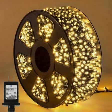 Aship 1000LED Christmas Light String, 82Ft Plug in Christmas Tree Lights with 8 Modes & Memory, IP44 Waterproof Indoor/Outdoor Decor for Wedding Party