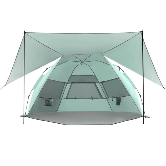 Aship Beach Tent With Canopy, 5-6 Person Sun Shelter with UPF 50+ UV, Pop Up Beach Tent, Automated Setup & Portable Beach Cabana Sun Shade Shelter for Beach