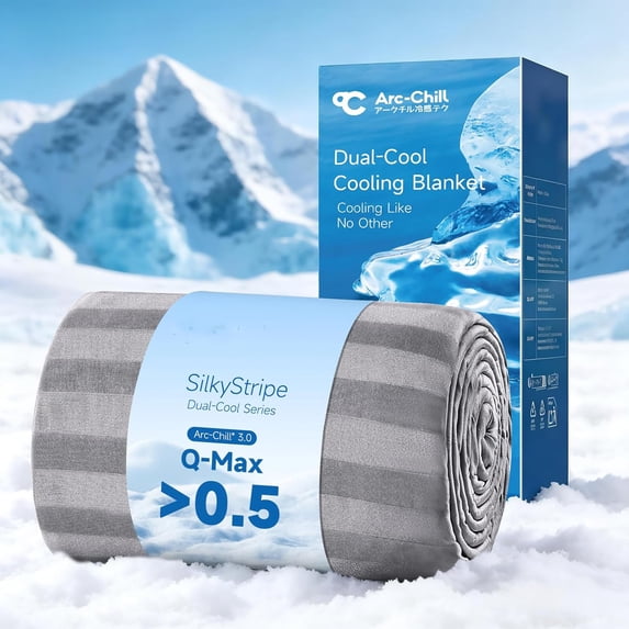 Aship Cooling Blanket King Size 90"x 108" Gray, Japanese Summer Blanket Q-Max>0.5 Breathable Skin-Friendly Cold Bed Blanket Double-Sided Ice Cool Blankets for Beds Sofa Travel