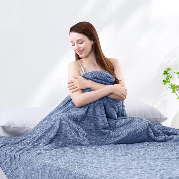 Aship Cooling Comforter King, Double Sided Cooling Blanket for Hot Sleepers, Q-Max 0.45, Arc-Chill Cooling Fabric, Lightweight Breathable Summer Comforter 91*108 in
