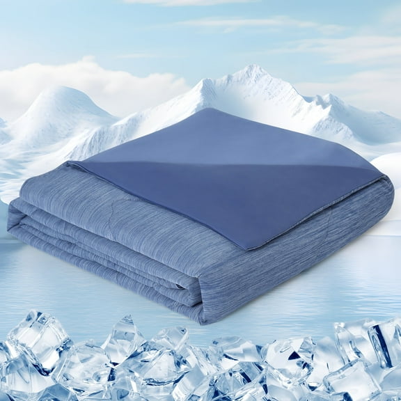 Aship Cooling Comforter Queen Size, Double Sided Summer Comforter for Hot Sleepers, Q-Max 0.45, Arc-Chill Fabric, Lightweight Breathable Cooling Quilt 79*87 in