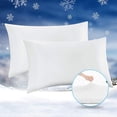 thumbnail image 1 of Aship Cooling Pillowcases 2 Pack, Q-max 0.55 Japanese Arc-Chill Fiber, Oeko-Tex Certified, Super Soft & Cooling for Hot Sleepers, Hidden Zipper, Machine Washable, Stretch for King 20''x36'', White, 1 of 6